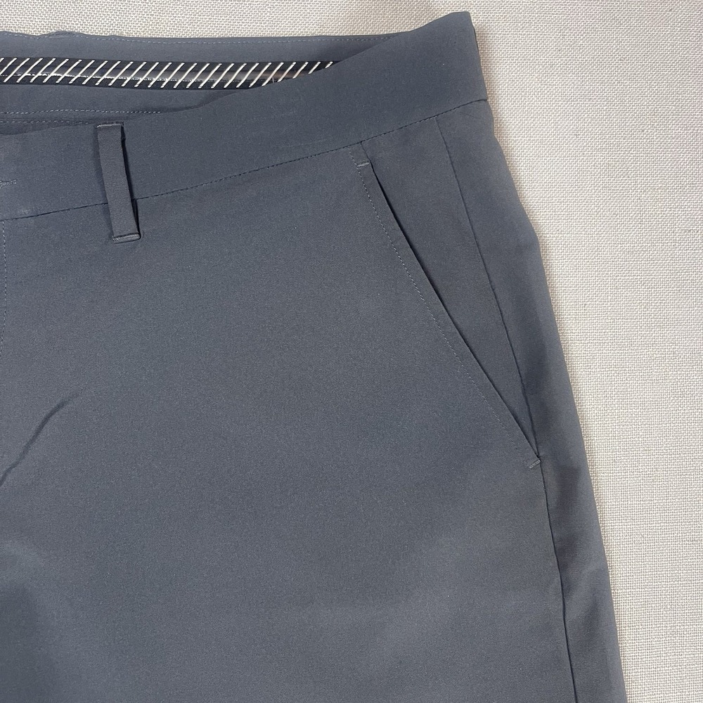 Primo Golf Shorts Mens Size 38 Gray Performance Stretch 9" Inseam Zip Pocket - Picture 3 of 12